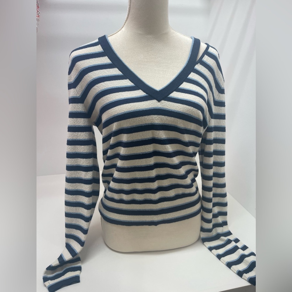 Veronica Beard Jeans Sweater size small. White/navy/light blue stripe